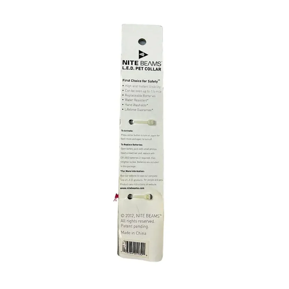 NiteBeams BLACK‎ LED Lighted Pet Collar 13